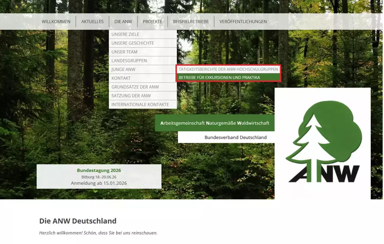 Untermenü von ANW Deutschland Untermenü von ANW Deutschland